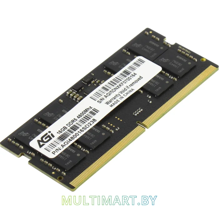 Оперативная память AGI 16GB DDR5 SODIMM PC5-38400 (AGI480016SD238)